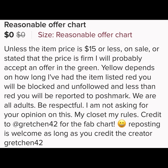 Offer chart - Picture 1 of 2